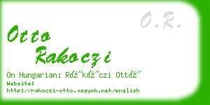 otto rakoczi business card